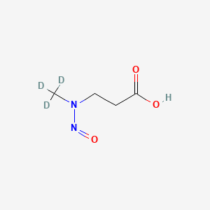 molecular formula C4H8N2O3 B563255 N-Nitroso-N-(methyl-d3)-3-aminopropionic Acid CAS No. 1215691-18-1