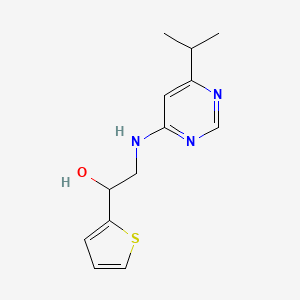 molecular formula C13H17N3OS B5632566 2-[(6-isopropylpyrimidin-4-yl)amino]-1-(2-thienyl)ethanol 