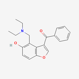 molecular formula C20H21NO3 B5632571 {4-[(diethylamino)methyl]-5-hydroxy-1-benzofuran-3-yl}(phenyl)methanone 