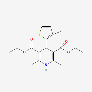 molecular formula C18H23NO4S B5632596 diethyl 2,6-dimethyl-4-(3-methyl-2-thienyl)-1,4-dihydro-3,5-pyridinedicarboxylate 