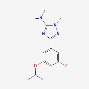 molecular formula C14H19FN4O B5632606 3-(3-fluoro-5-isopropoxyphenyl)-N,N,1-trimethyl-1H-1,2,4-triazol-5-amine 