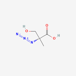 molecular formula C4H7N3O3 B563261 (2R)-2-Azido-3-hydroxy-2-methyl-propanoic acid CAS No. 1217606-86-4