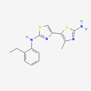 molecular formula C15H16N4S2 B5632614 N~2~-(2-乙基苯基)-4'-甲基-4,5'-双-1,3-噻唑-2,2'-二胺 