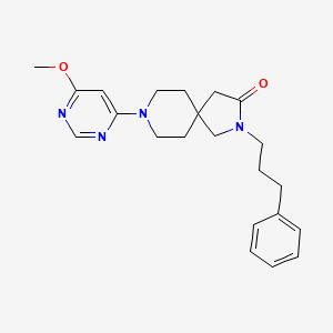 molecular formula C22H28N4O2 B5632647 8-(6-methoxypyrimidin-4-yl)-2-(3-phenylpropyl)-2,8-diazaspiro[4.5]decan-3-one 