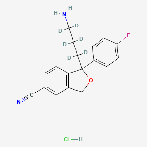 molecular formula C18H18ClFN2O B563266 rac Didemethyl Citalopram-d6 Hydrochloride CAS No. 1189865-88-0