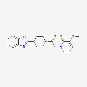molecular formula C20H21N3O4 B5632663 1-{2-[4-(1,3-benzoxazol-2-yl)piperidin-1-yl]-2-oxoethyl}-3-methoxypyridin-2(1H)-one 