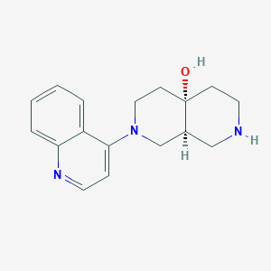 molecular formula C17H21N3O B5632678 rel-(4aS,8aS)-2-(4-quinolinyl)octahydro-2,7-naphthyridin-4a(2H)-ol dihydrochloride 