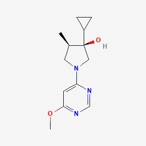 molecular formula C13H19N3O2 B5632692 (3R*,4R*)-3-cyclopropyl-1-(6-methoxy-4-pyrimidinyl)-4-methyl-3-pyrrolidinol 