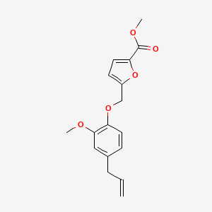 molecular formula C17H18O5 B5632708 methyl 5-[(4-allyl-2-methoxyphenoxy)methyl]-2-furoate 