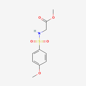 molecular formula C10H13NO5S B5632716 methyl N-[(4-methoxyphenyl)sulfonyl]glycinate 