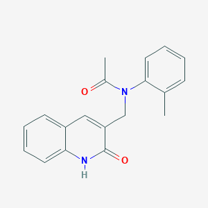 molecular formula C19H18N2O2 B5632720 N-[(2-hydroxy-3-quinolinyl)methyl]-N-(2-methylphenyl)acetamide 