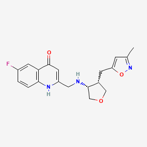 6-fluoro-2-[({(3R*,4S*)-4-[(3-methylisoxazol-5-yl)methyl]tetrahydrofuran-3-yl}amino)methyl]quinolin-4-ol