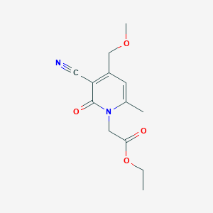 molecular formula C13H16N2O4 B5632753 ethyl [3-cyano-4-(methoxymethyl)-6-methyl-2-oxo-1(2H)-pyridinyl]acetate 