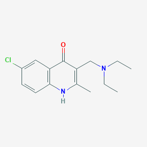 molecular formula C15H19ClN2O B5632797 6-chloro-3-[(diethylamino)methyl]-2-methyl-4-quinolinol 