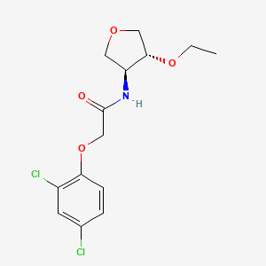 molecular formula C14H17Cl2NO4 B5632800 2-(2,4-dichlorophenoxy)-N-[(3S*,4R*)-4-ethoxytetrahydro-3-furanyl]acetamide 