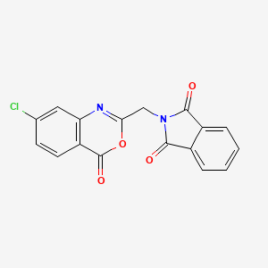 molecular formula C17H9ClN2O4 B5632834 2-[(7-chloro-4-oxo-4H-3,1-benzoxazin-2-yl)methyl]-1H-isoindole-1,3(2H)-dione CAS No. 5773-06-8