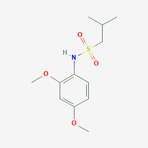 molecular formula C12H19NO4S B5632849 N-(2,4-dimethoxyphenyl)-2-methyl-1-propanesulfonamide 