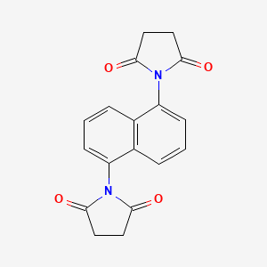 molecular formula C18H14N2O4 B5632856 1,1'-(1,5-naphthalenediyl)di(2,5-pyrrolidinedione) 
