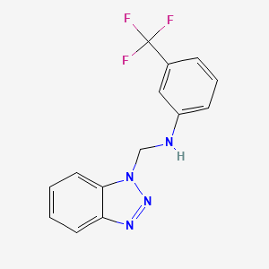 molecular formula C14H11F3N4 B5632870 (1H-1,2,3-benzotriazol-1-ylmethyl)[3-(trifluoromethyl)phenyl]amine 