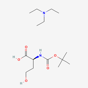 molecular formula C15H32N2O5 B563288 (S)-N-Boc-L-homoserine Triethylammonium Salt CAS No. 796072-25-8