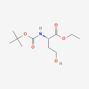 molecular formula C11H21NO5 B563289 (S)-Ethyl 2-((tert-butoxycarbonyl)amino)-4-hydroxybutanoate CAS No. 147325-09-5