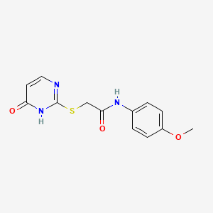 molecular formula C13H13N3O3S B5632898 2-[(4-hydroxy-2-pyrimidinyl)thio]-N-(4-methoxyphenyl)acetamide 