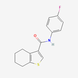 molecular formula C15H14FNOS B5632912 N-(4-fluorophenyl)-4,5,6,7-tetrahydro-1-benzothiophene-3-carboxamide 