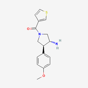molecular formula C16H18N2O2S B5632933 (3R*,4S*)-4-(4-methoxyphenyl)-1-(3-thienylcarbonyl)pyrrolidin-3-amine 