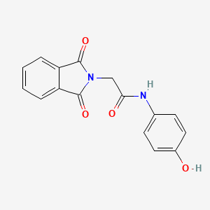 molecular formula C16H12N2O4 B5632934 2-(1,3-dioxo-1,3-dihydro-2H-isoindol-2-yl)-N-(4-hydroxyphenyl)acetamide 