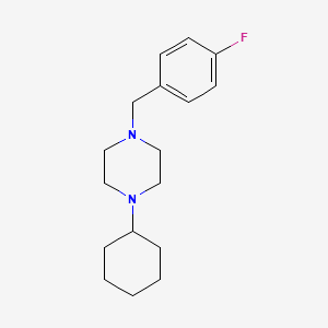 molecular formula C17H25FN2 B5632938 1-cyclohexyl-4-(4-fluorobenzyl)piperazine 