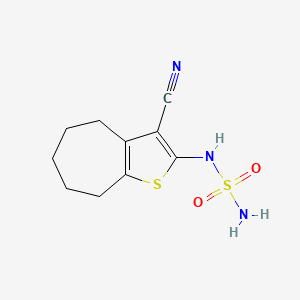 molecular formula C10H13N3O2S2 B563296 N-(3-Cyano-5,6,7,8-tetrahydro-4H-cyclohepta[b]thiophen-2-yl)sulfuric diamide CAS No. 105898-03-1