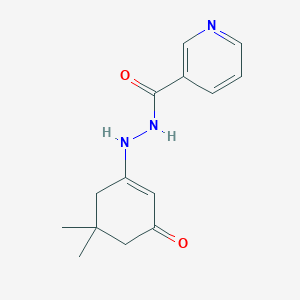 N'-(5,5-dimethyl-3-oxocyclohex-1-en-1-yl)pyridine-3-carbohydrazide