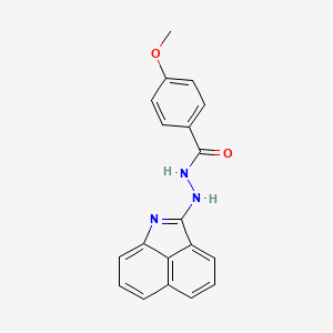 molecular formula C19H15N3O2 B5632975 N'-benzo[cd]indol-2-yl-4-methoxybenzohydrazide 