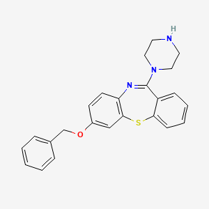 molecular formula C24H23N3OS B563299 7-Benzyloxy-N-des{[2-(2-hydroxy)ethoxy]ethyl} Quetiapine CAS No. 1076198-97-4