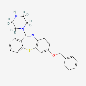 molecular formula C24H23N3OS B563300 7-Benzyloxy-N-des[[2-(2-hydroxy)ethoxy]ethyl] Quetiapine-d8 CAS No. 1185177-12-1