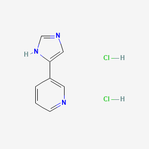 molecular formula C8H9Cl2N3 B563301 3-(1H-Imidazol-4-YL)pyridine dihydrochloride CAS No. 219121-67-2