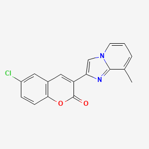 molecular formula C17H11ClN2O2 B5633031 6-chloro-3-(8-methylimidazo[1,2-a]pyridin-2-yl)-2H-chromen-2-one 