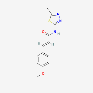 molecular formula C14H15N3O2S B5633033 3-(4-ethoxyphenyl)-N-(5-methyl-1,3,4-thiadiazol-2-yl)acrylamide 