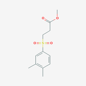 molecular formula C12H16O4S B5633054 methyl 3-[(3,4-dimethylphenyl)sulfonyl]propanoate 