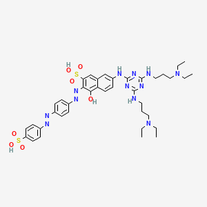 molecular formula C39H50N12O7S2 B563308 7-[4,6-Bis[3-(diethylamino)propylamino]-1,3,5-triazin-2-ylamino]-4-hydroxy-3-[4-(4-sulfophenylazo)phenylazo]-2-naphthalenesulfonic acid CAS No. 106116-99-8