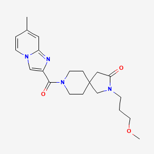 molecular formula C21H28N4O3 B5633081 2-(3-methoxypropyl)-8-[(7-methylimidazo[1,2-a]pyridin-2-yl)carbonyl]-2,8-diazaspiro[4.5]decan-3-one 