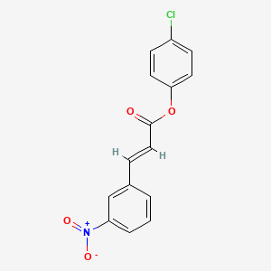 molecular formula C15H10ClNO4 B5633084 4-chlorophenyl 3-(3-nitrophenyl)acrylate 