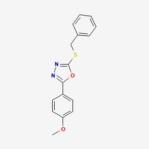 molecular formula C16H14N2O2S B5633090 2-(苄硫基)-5-(4-甲氧基苯基)-1,3,4-恶二唑 