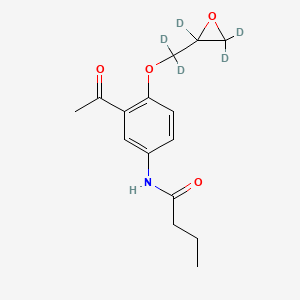 molecular formula C15H19NO4 B563314 3'-Acetyl-4'-(2,3-epoxypropoxy-d5)butyranilide CAS No. 1185052-79-2