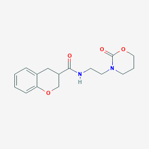 molecular formula C16H20N2O4 B5633184 N-[2-(2-oxo-1,3-oxazinan-3-yl)ethyl]chromane-3-carboxamide 