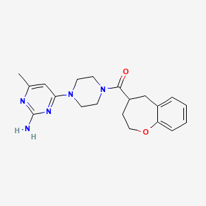 molecular formula C20H25N5O2 B5633192 4-methyl-6-[4-(2,3,4,5-tetrahydro-1-benzoxepin-4-ylcarbonyl)piperazin-1-yl]pyrimidin-2-amine 