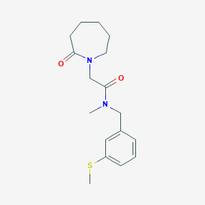 molecular formula C17H24N2O2S B5633215 N-methyl-N-[3-(methylthio)benzyl]-2-(2-oxoazepan-1-yl)acetamide 