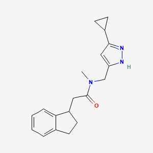 N-[(5-cyclopropyl-1H-pyrazol-3-yl)methyl]-2-(2,3-dihydro-1H-inden-1-yl)-N-methylacetamide