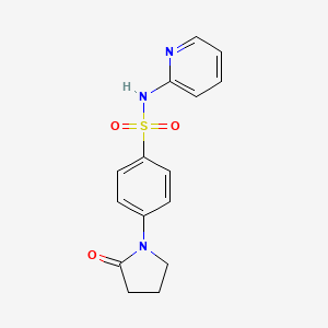 molecular formula C15H15N3O3S B5633242 4-(2-oxo-1-pyrrolidinyl)-N-2-pyridinylbenzenesulfonamide 