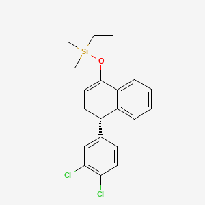molecular formula C22H26Cl2OSi B563326 (4S)-(3',4'-Dichlorophenyl)-3,4-dihydro-1-O-triethylsilyl-1-naphthol CAS No. 1217778-10-3